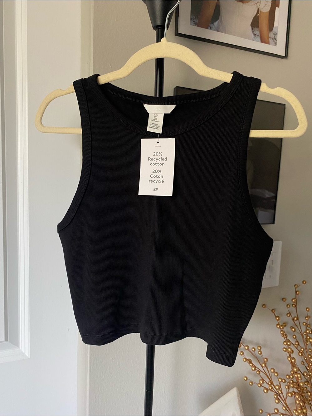 H&M Ribbed Cropped Tank Top